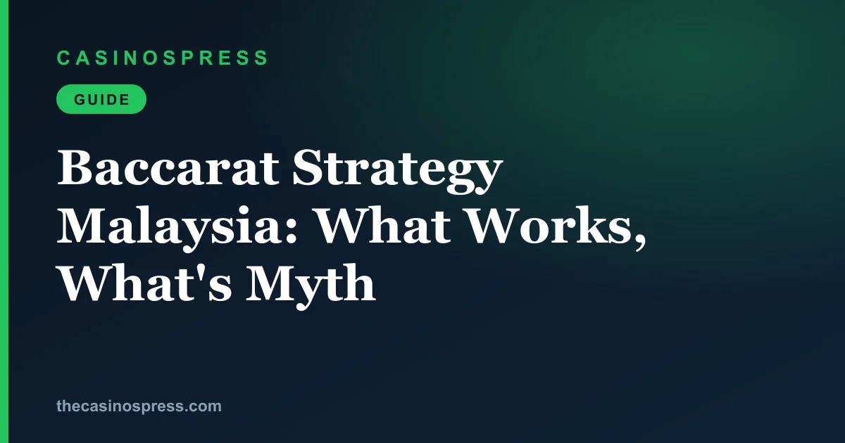 Baccarat Strategy Malaysia: What Works, What’s Myth