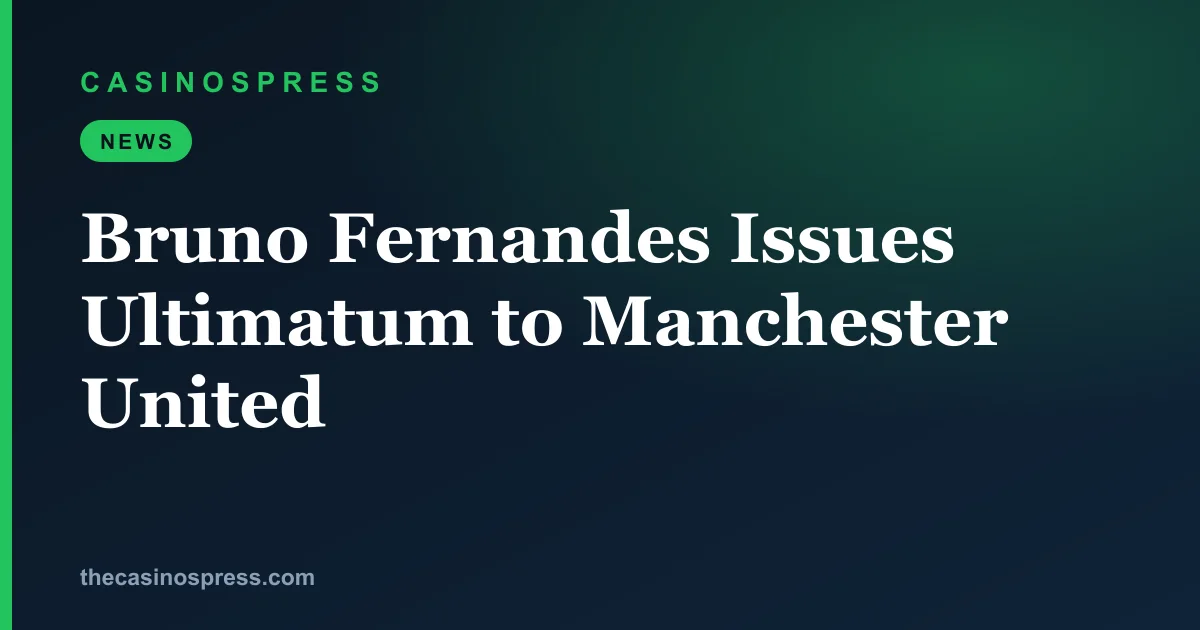 Bruno Fernandes Issues Ultimatum to Manchester United | CasinosPress