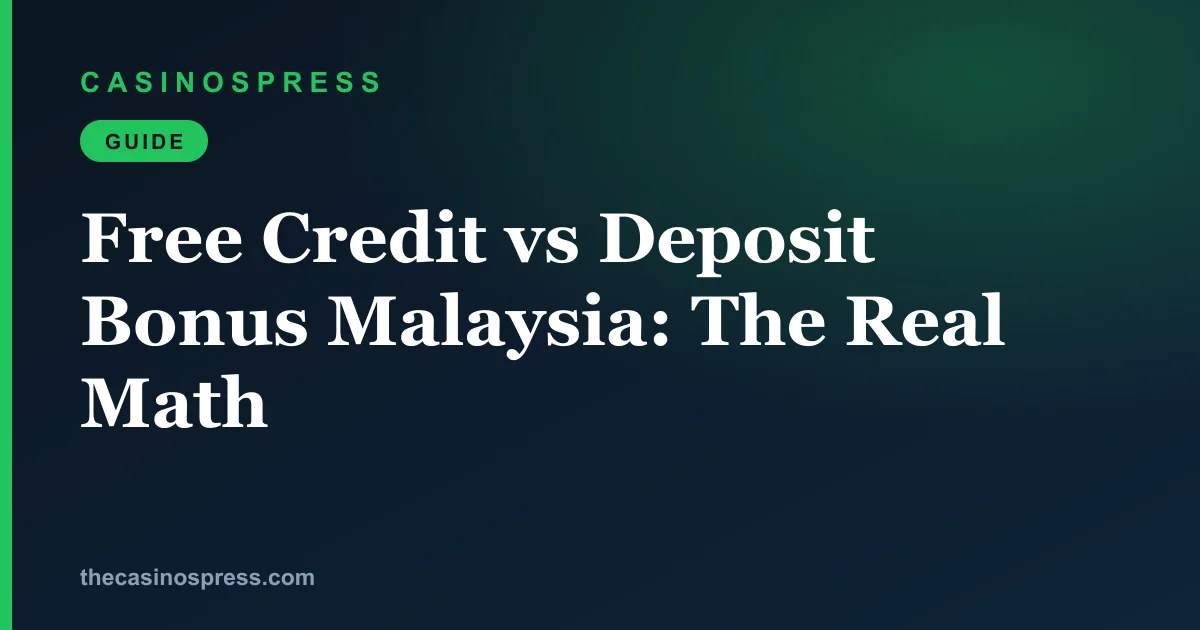 Free credit vs deposit bonus Malaysia: which offer is actually worth more