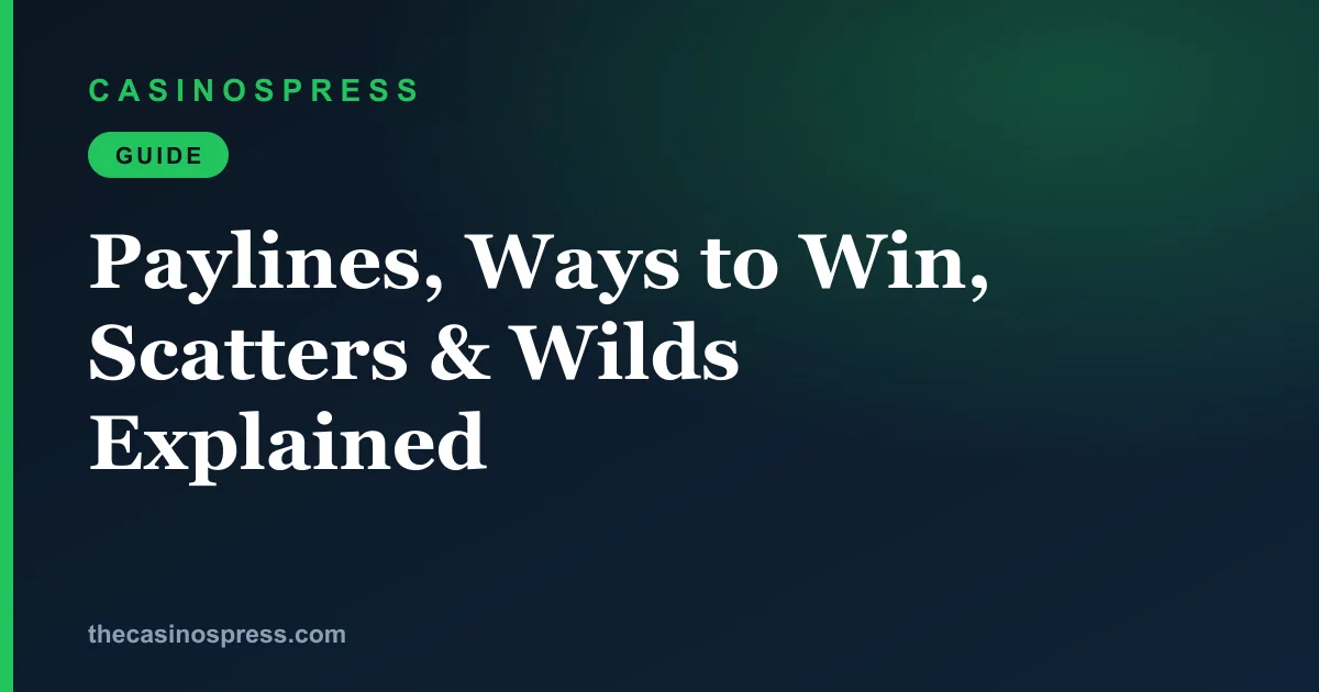 Paylines, ways to win, scatter and wild symbols explained for Malaysian slot players