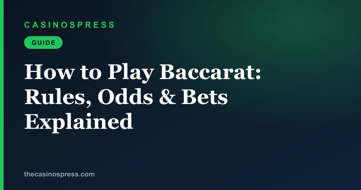 How to Play Baccarat: Rules, Odds & Bets Explained